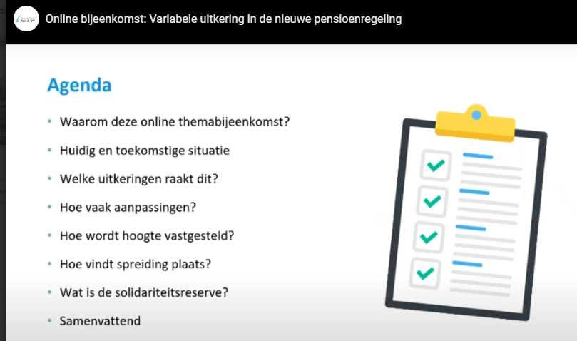Online bijeenkomst variabele inkomsten nieuwe pensioen